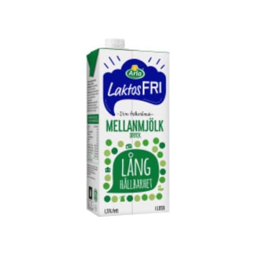 حليب Mellanmjölk Lång Hållbarhet Laktosfri 1,5% Arla1l