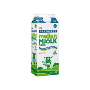 حليبMellanmjölkdryck Laktosfri 1,5% 1,5l ICA