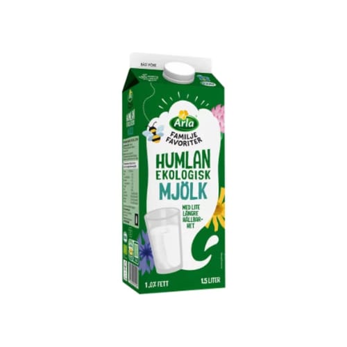 حليب Mjölk Humlan Ekologisk 1% 1500ml KRAV Arla® 1L 20,95 kr/l 1L