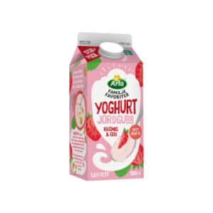 لبن Jordgubb Familjefavoriter Yoghurt 1,8% Arla 1,5kg