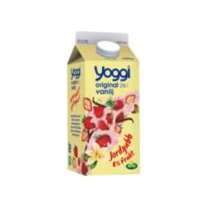 لبن Jordgubb Vanilj Yoghurt 2% Yoggi 1,5kg