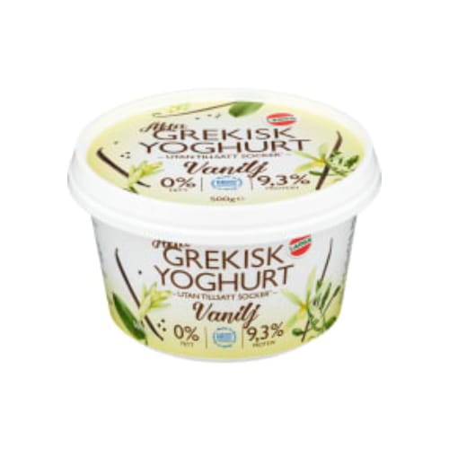 لبن Vanilj Grekisk Yoghurt 0% Larsa Foods 500g