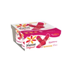 لبن Raspberry Original Yoghurt Yoplait 4x125g