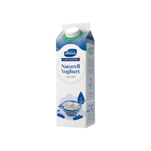 لبن Yoghurt Naturell Laktosfri 2,5% 1l Valio