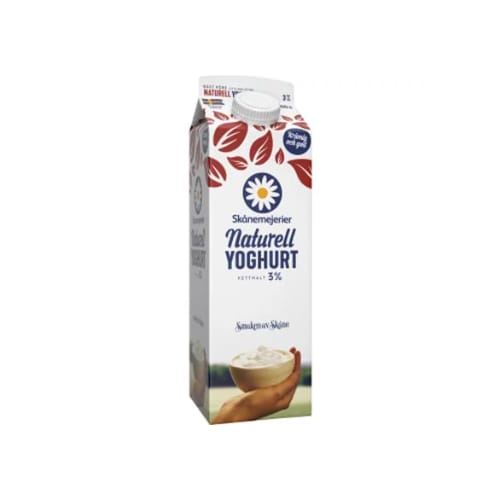 لبن Yoghurt Naturell 3% 1l Skånemejerier 1kg