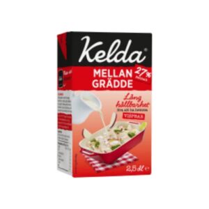 كريمة Mellangrädde Lång Hållbarhet 27% Kelda 2,5dl