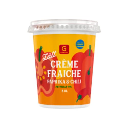 كريمة Paprika Chili Lätt Crème Fraiche 11% Garant 5dl