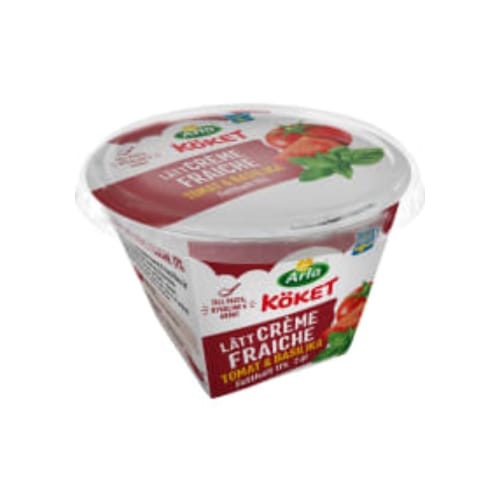 كريمة Tomat Basilika Lätt Crème Fraiche 11% Arla Köket 2dl