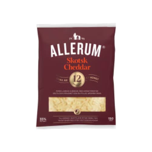 جبنة Skotsk Cheddar Riven 12mån 35% Allerum 150g