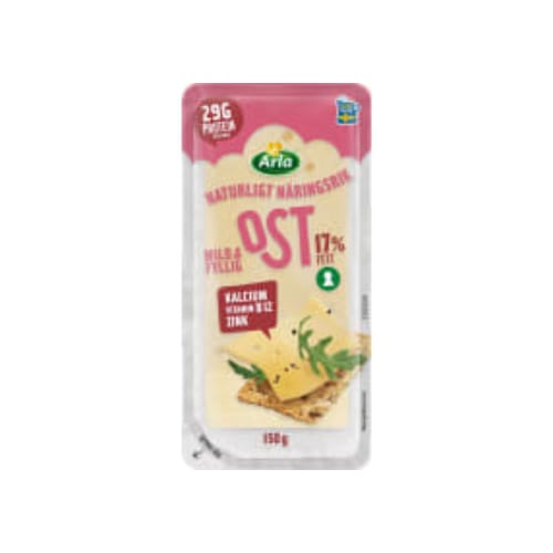 جبنة Mild&fyllig Skivad Ost 17% Arla 150