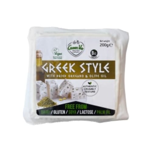 جبنة Greek Style Oregano & Olive Oil Vegansk Greenvie 200g