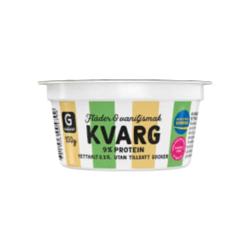 جبنة Fläder/vanilj Kvarg 0,3% Garant 150g