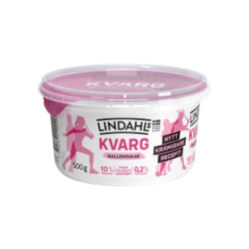 جبنة Hallonsmak Kvarg Utan Socker 0,2% Lindahls 500g