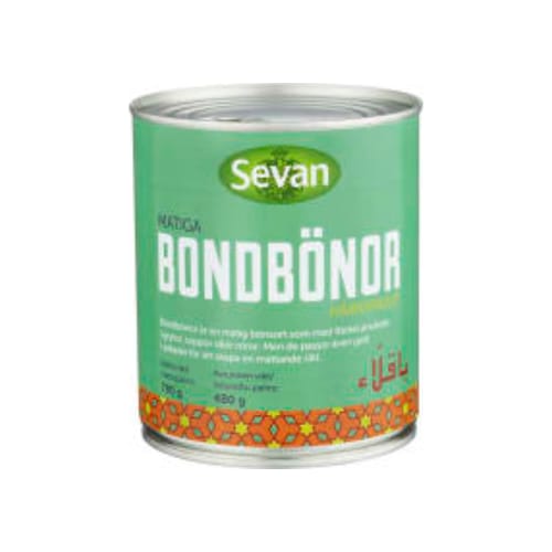فاصولياء Bondbönor Stora Bruna Sevan 780/500g