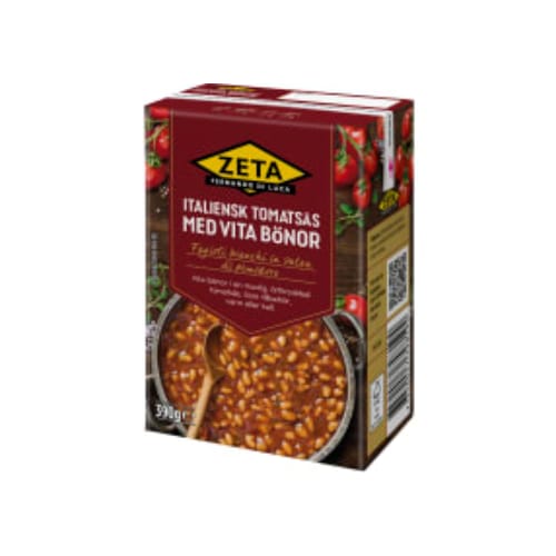 فاصولياء Tomatsås med Vita Bönor Italiensk Zeta 390g