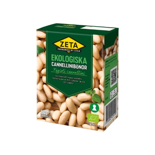 فاصولياء Cannellini Ekologiska Zeta 380/230g