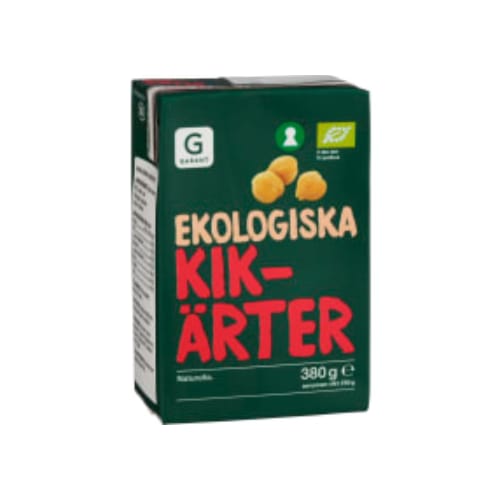 حمص Kikärter Ekologiska Naturella Garant Eko 380/230g