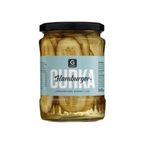 مخللHamburgergurka Långskivade Garant 540/300g