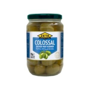زيتونColossal Halkidiki med Kärnor Extra Stora Zeta 710/400g