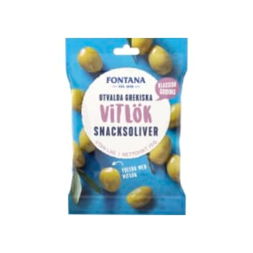 زيتونVitlök Snacksoliver Fontana 70g