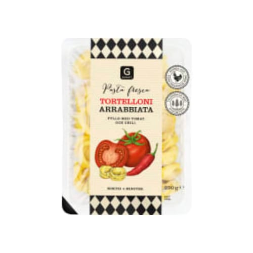 معكرونةArrabbiata Tortelloni Färsk Pasta Garant 250g