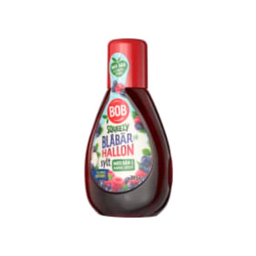 مربىBlåbär Hallon Sylt Squeezy Bob 395g
