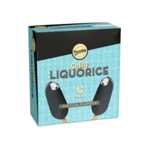 بوظة Saltlakrits Klassisk Glasspinnar Dazzley 6p