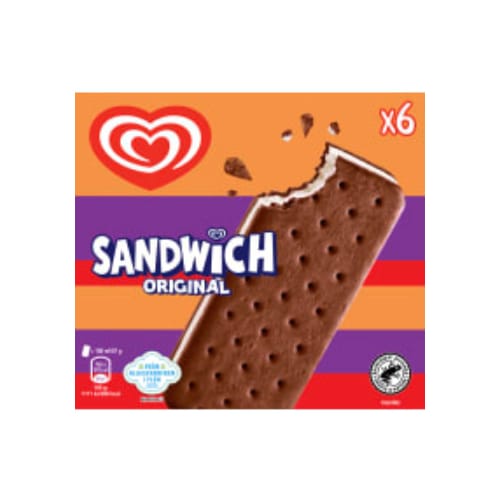 بوظة Sandwich Original Glass Gb Glace 6p