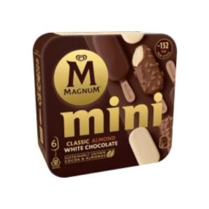 بوظة Mini Classic/almond/white Glasspinnar Magnum 6p