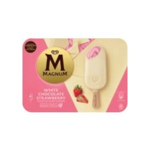 بوظة White Chocolat Strawberry  Magnum 4p