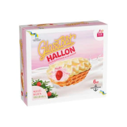 بوظة Glassbåt Hallon Sia Glass 6p