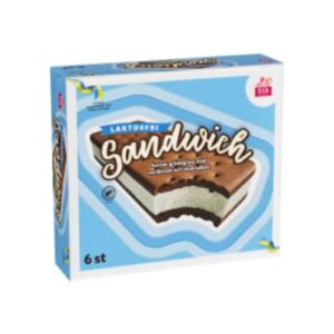 بوظة Sandwich Glass Laktosfri Sia Glass 6st