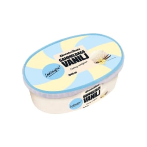 بوظة Gammeldags Vanilj Laktosfri Glass Alvestaglass 1l