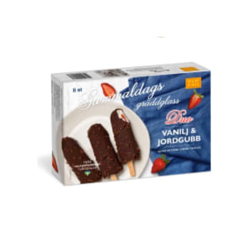 بوظة Vanilj Jordgubb Duo Triumf Glass 8p