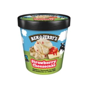 بوظة Strawberry Cheesecake Glass Ben 0,465l