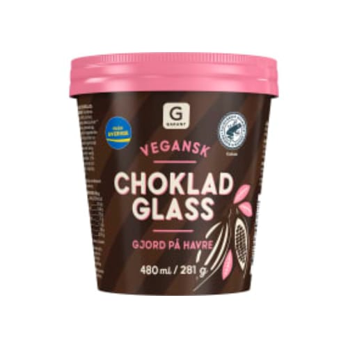 بوظة Choklad Veganglass Glass Garant 0,48l