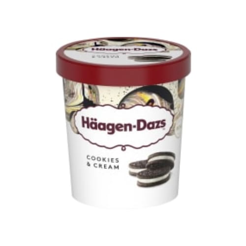 بوظة Cookies &cream Glass Häagen-dazs 0,46l