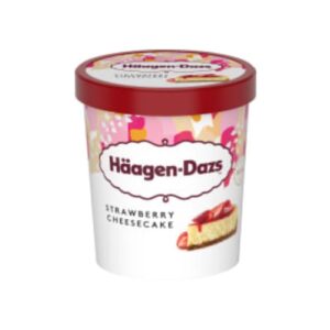 بوظة Strawberry Cheescake Glass Häagen-dazs 0,46l