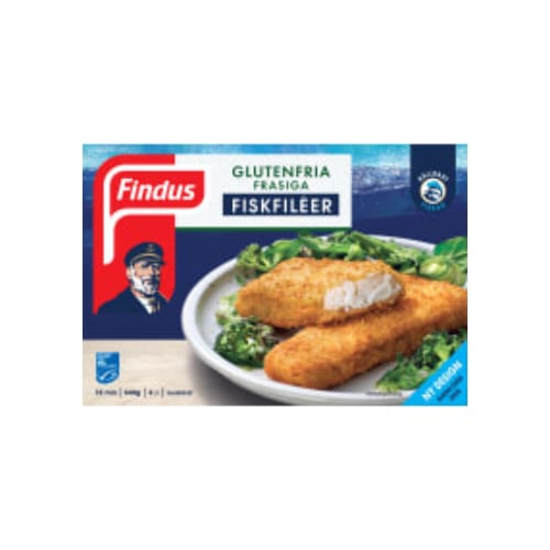 Fiskfiléer Frasiga Glutenfria Frysta/4-pack Findus 340g