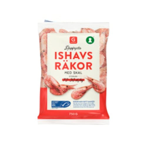 Ishavsräkor med Skal 70/90 Frysta Garant 750g