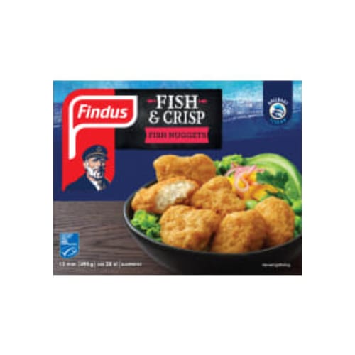 Fish & Crisp Nuggets Frysta/ca. 20-pack Findus 490g