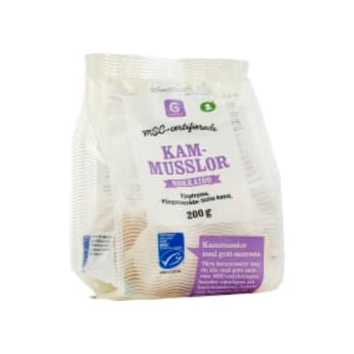 Kammusslor Hokkaido Frysta Garant 200g