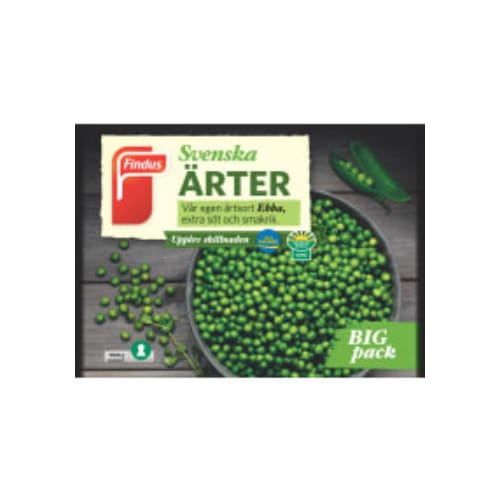 Ärter Frysta Findus 1kg