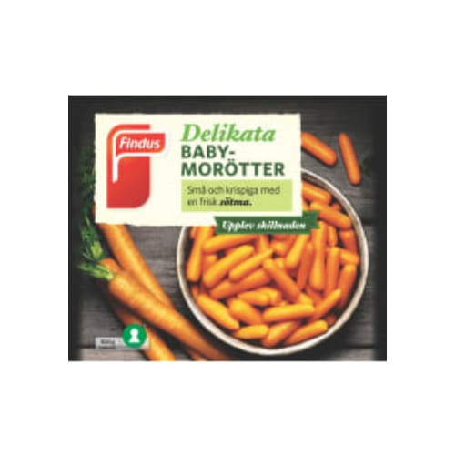 Babymorötter Frysta Findus 500g