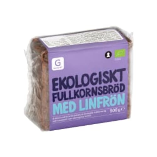 Fullkornsbröd med Linfrön 8-skivor Fullkronsrå Garant Eko 500g
