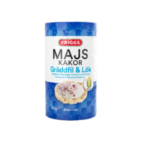 Gräddfil & Lök Majskakor Friggs 125g