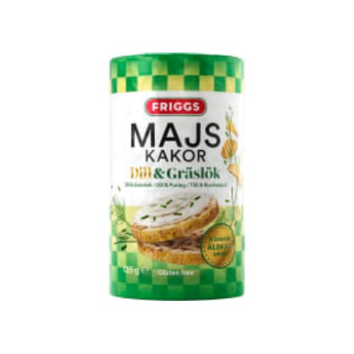 Majskakor Dill/gräslök Friggs 125g