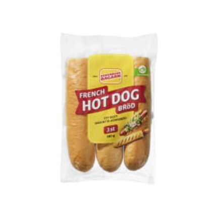 Korvbröd French Hot Dog 3-pack Korvbrödbagarn 180g