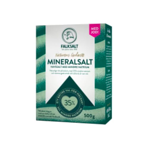 ملح Mineralsalt Havssalt Mindre Nat med Jod 500g