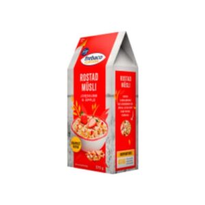 Jordgubb/äpple Rostad Müsli Frebaco Kvarn 375g